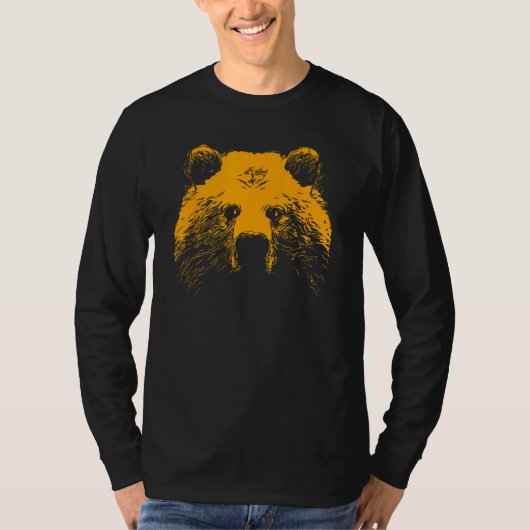 Grizzly Bear Head T-Shirt (Vorderseite)