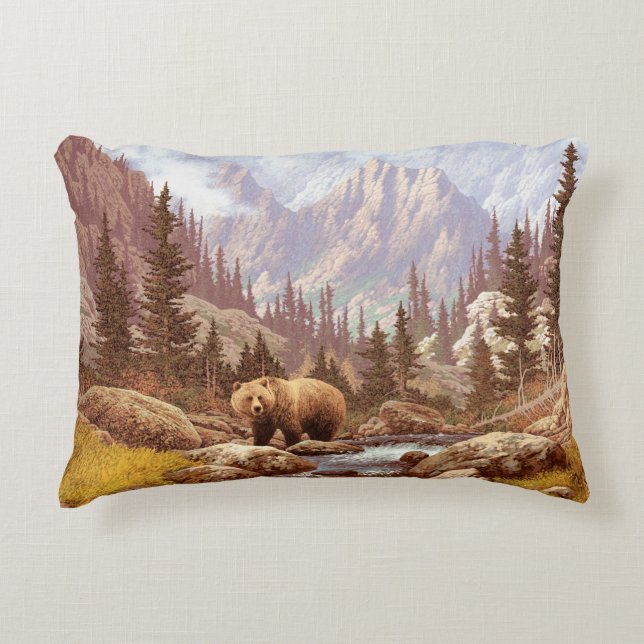 Grizzly Bear in the Rocky Mountains / AF-006bear,g Dekokissen (Vorderseite)