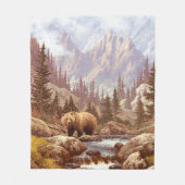 Grizzly Bear in the Rocky Mountains / AF-006bear,g Fleecedecke (Vorderseite)