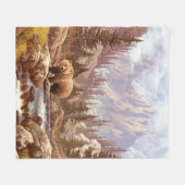 Grizzly Bear in the Rocky Mountains / AF-006bear,g Fleecedecke (Vorderseite (Horizontal))