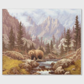 Grizzly Bear in the Rocky Mountains / AF-006bear,g Geschenkpapier (Flach)