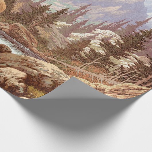 Grizzly Bear in the Rocky Mountains / AF-006bear,g Geschenkpapier (Ecke)