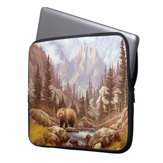 Grizzly Bear in the Rocky Mountains / AF-006bear,g Laptopschutzhülle (Vorderseite Links)