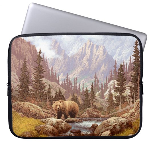 Grizzly Bear in the Rocky Mountains / AF-006bear,g Laptopschutzhülle (Vorderseite)
