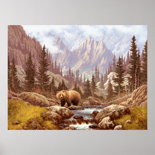 Grizzly Bear in the Rocky Mountains / AF-006bear,g Poster (Vorne)