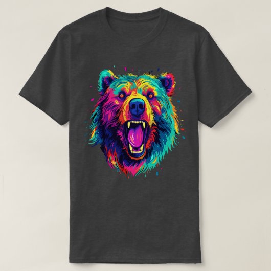 Grizzly Bear lächeln T-Shirt (Design vorne)