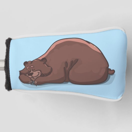 GRIZZLY BEAR LAZY BEAR PUTTER GOLF HEAD COVER GOLF HEADCOVER (Vorderseite)
