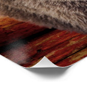 GRIZZLY BEAR LOG CABIN POSTERS POSTER (Ecke)