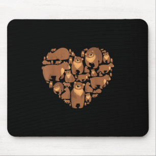 Grizzly Bear Lover Liebe Camping Wandern Mousepad