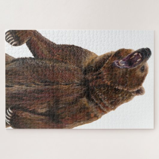 Grizzly Bear - Malerei in Acrylfarben Puzzle (Horizontal)