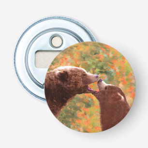 Grizzly Bear Mama and Cub Painting - Wildlife Art Flaschenöffner