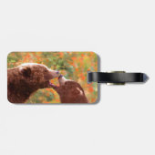 Grizzly Bear Mama and Cub Painting - Wildlife Art Gepäckanhänger (Rückseite horizontal)