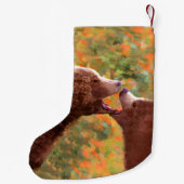 Grizzly Bear Mama and Cub Painting - Wildlife Art Kleiner Weihnachtsstrumpf (Rückseite)