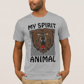 GRIZZLY BEAR MEIN SPIRITT TIERE T - Shirt (Vorderseite)