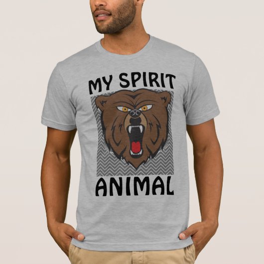GRIZZLY BEAR MEIN SPIRITT TIERE T - Shirt (Vorderseite)