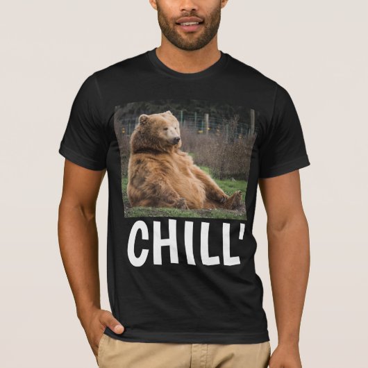 GRIZZLY BEAR MENS FUNNY 'KIND' T - SHIRT (Vorderseite)