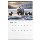 Grizzly Bear Mother Cubs Alaska Wildlife Calendar Kalender (Feb 2026)