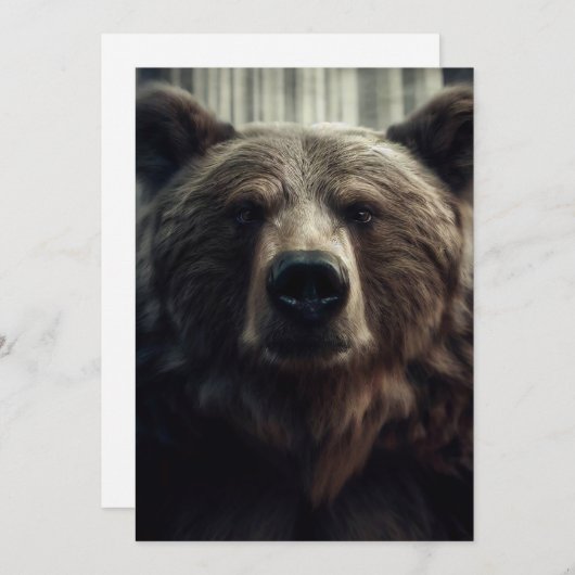 Grizzly Bear Painting Einladung (Vorne/Hinten)