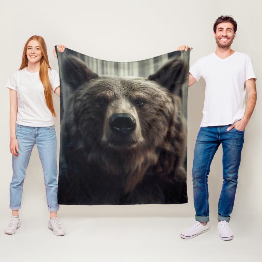 Grizzly Bear Painting Fleecedecke (Beispiel)