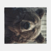 Grizzly Bear Painting Fleecedecke (Vorderseite (Horizontal))
