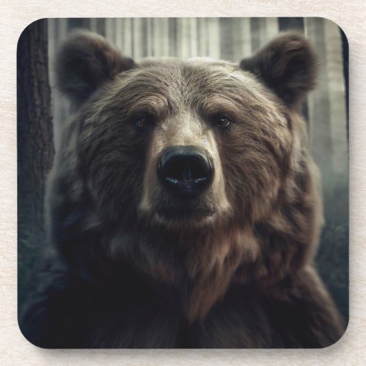 Grizzly Bear Painting Getränkeuntersetzer (Vorderseite)