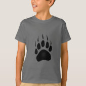 Grizzly Bear Paw druckt Wildlife Design T-Shirt (Vorderseite)