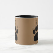 Grizzly Bear Paw druckt Wildlife Design Tasse (Zentrum)