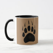 Grizzly Bear Paw druckt Wildlife Design Tasse (Links)