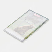 Grizzly Bear Plays With Sign Post-it Klebezettel (angewinkelt)