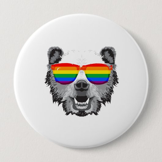 Grizzly Bear Pride Button (Vorderseite)