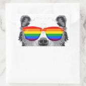 Grizzly Bear Pride Rechteckiger Aufkleber (Tasche)