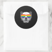 Grizzly Bear Pride Runder Aufkleber (Tasche)