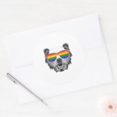 Grizzly Bear Pride Runder Aufkleber (Umschlag)