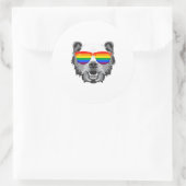 Grizzly Bear Pride Runder Aufkleber (Tasche)