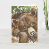 Grizzly Bear Resting Karte (Vorderseite)