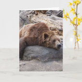 Grizzly Bear Ruhen auf dem Felsen Karte (Gelbe Blume)