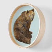 GRIZZLY BEAR RUSTIC Wall Clock Uhr (Winkel)