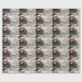 Grizzly Bear Santa Claus Geschenkpapier (Flach)