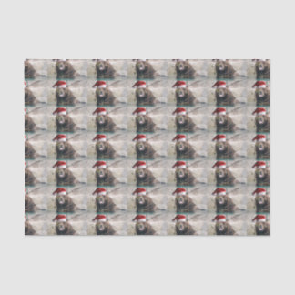 Grizzly Bear Santa Claus Seidenpapier