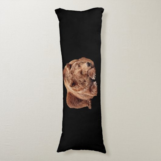 GRIZZLY BEAR SLEEPING BODY PILLOW SEITENSCHLÄFERKISSEN (Vorderseite Vertikal)