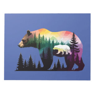 Grizzly Bear Vector Art Animal Majestic Notizblock