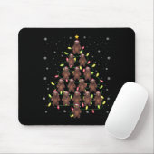 Grizzly Bear Weihnachtsbaum Lichter Ugly Swea Mousepad (Mit Mouse)