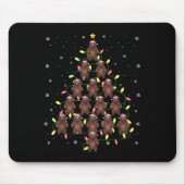 Grizzly Bear Weihnachtsbaum Lichter Ugly Swea Mousepad (Vorne)