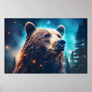 Grizzly Bear Wild Animal Majestic Wilderness Art Poster