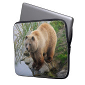 Grizzly Bear Wildlife Animal Fotografie Laptopschutzhülle (Vorderseite Links)