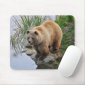 Grizzly Bear Wildlife Animal Fotografie Mousepad (Mit Mouse)