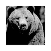 GRIZZLY BEAR Wood Art Briefmarke Gummistempel (Prägung)