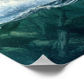 Grizzly Bears mit Forellenlachs 16x20 Poster (Ecke)