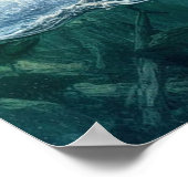 Grizzly Bears mit Forellenlachs 18x24 Poster (Ecke)