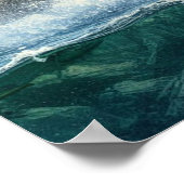 Grizzly Bears mit Forellenlachs 24x18 Poster (Ecke)